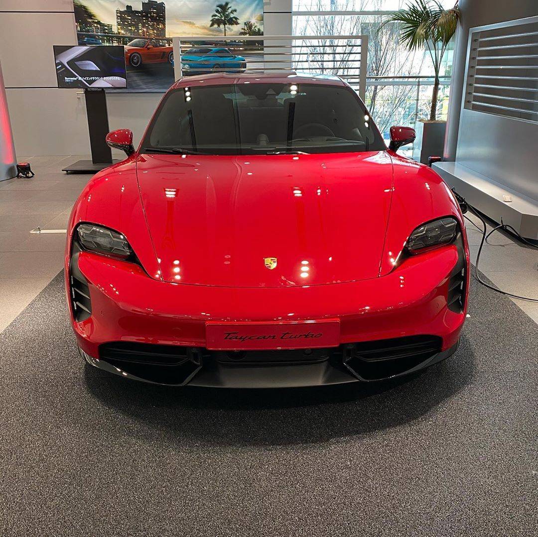 Porsche Taycan CARMINE RED Taycan Club Carmine Red  PorscheTaycan Turbo13