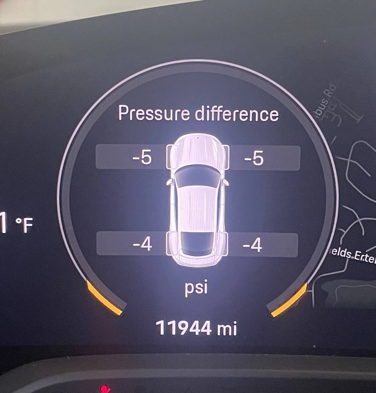 Porsche Taycan Tire Pressure will not reset after inflation and driving. IMG_1590