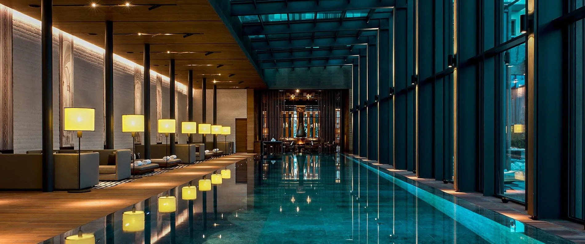 Porsche Taycan Western Europe Taycan road-trip report The-Chedi-Andermatt-SPA-Indoor-Pool-01
