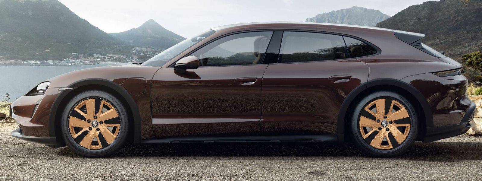 Porsche Taycan Cheap mod for Aero S wheels gold_black_II