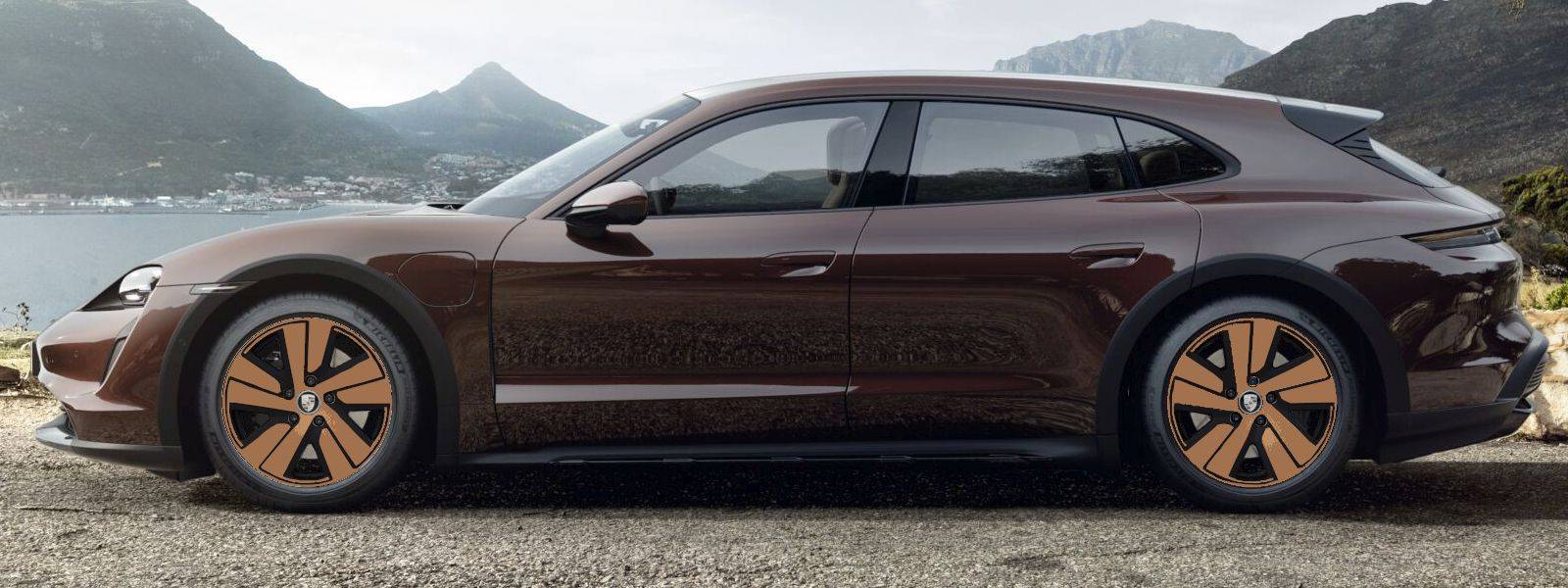 Porsche Taycan Cheap mod for Aero S wheels bronze_bl