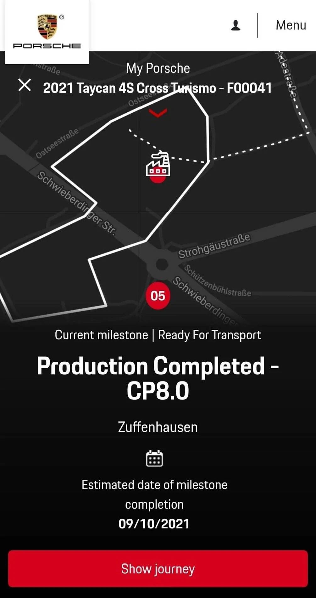 Porsche Taycan One step closer to my Cross Turismo 4S! Production completed FB_IMG_1631283069709