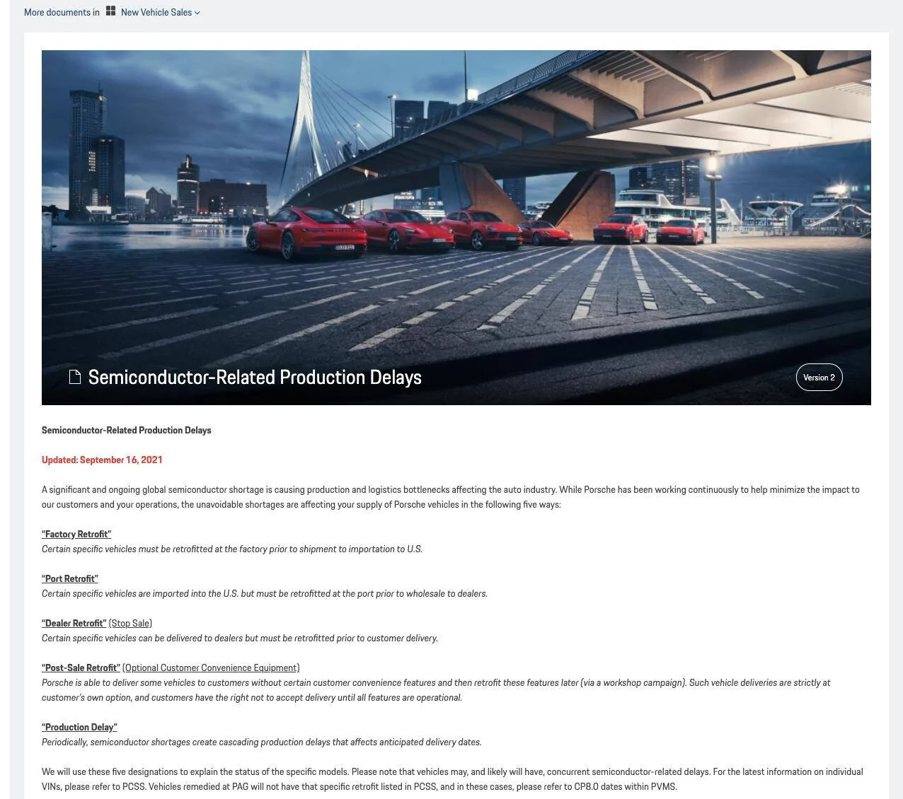 Porsche Taycan Semiconductor-Related Production Delays - Information from PCNA Screen Shot 2021-09-18 at 9.12.45 PM