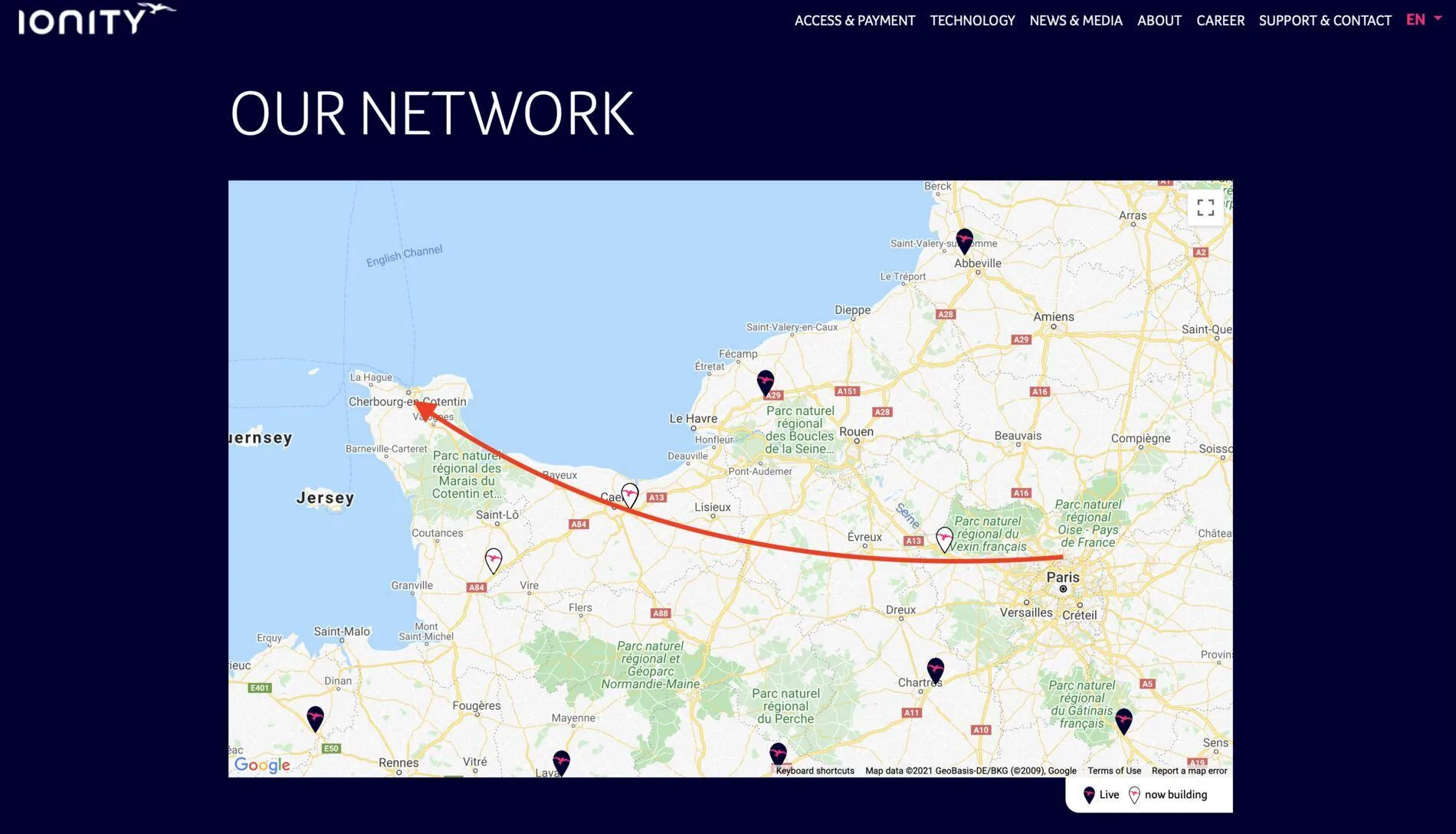 Porsche Taycan Western Europe Taycan road-trip report IONITY North West Franc