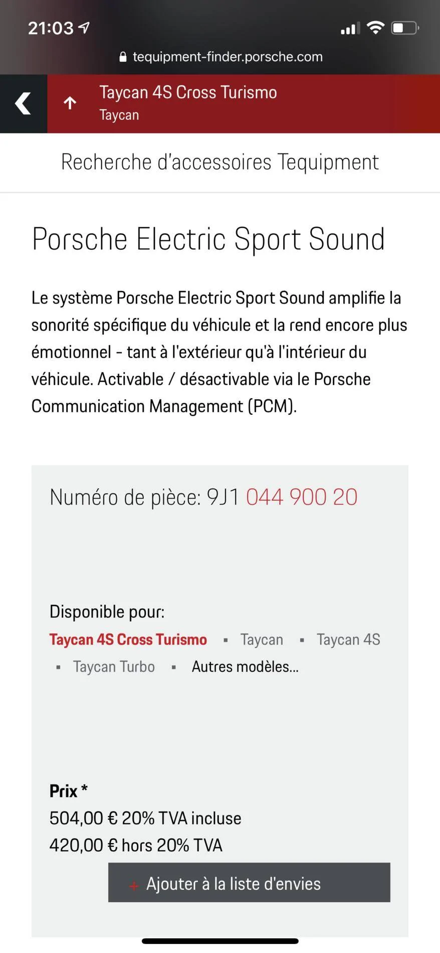 Porsche Taycan Disaster! Spec missing the one thing I wanted. ???? CCDA86B6-EBB7-4E2C-8ABA-AF75329AF907