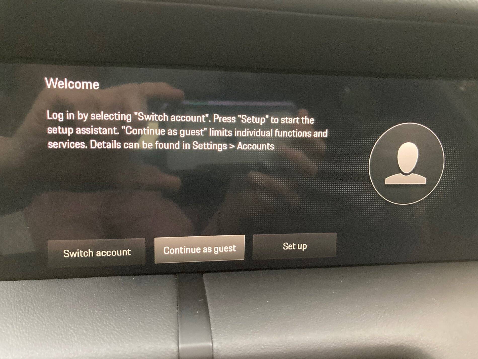 Porsche Taycan PCM Error / Warning Messages: "switch account" and "shift into P before exiting" IMG_5865
