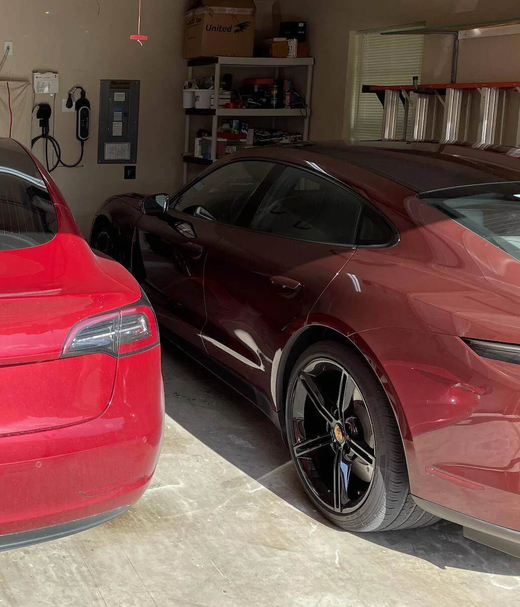 Porsche Taycan Placement of 14-50 receptacle in garage Screen Shot 2021-09-30 at 2.24.48 PM