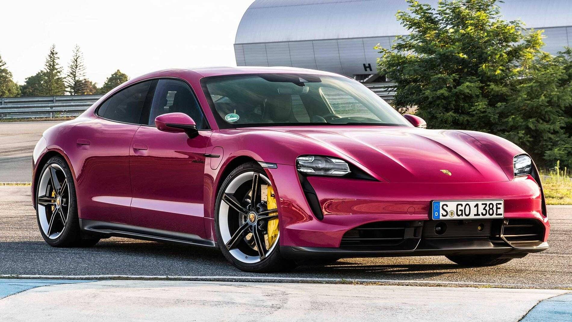 Porsche Taycan Best PTS color options for Taycan porsche-taycan-facelift-2021-rubystar-red