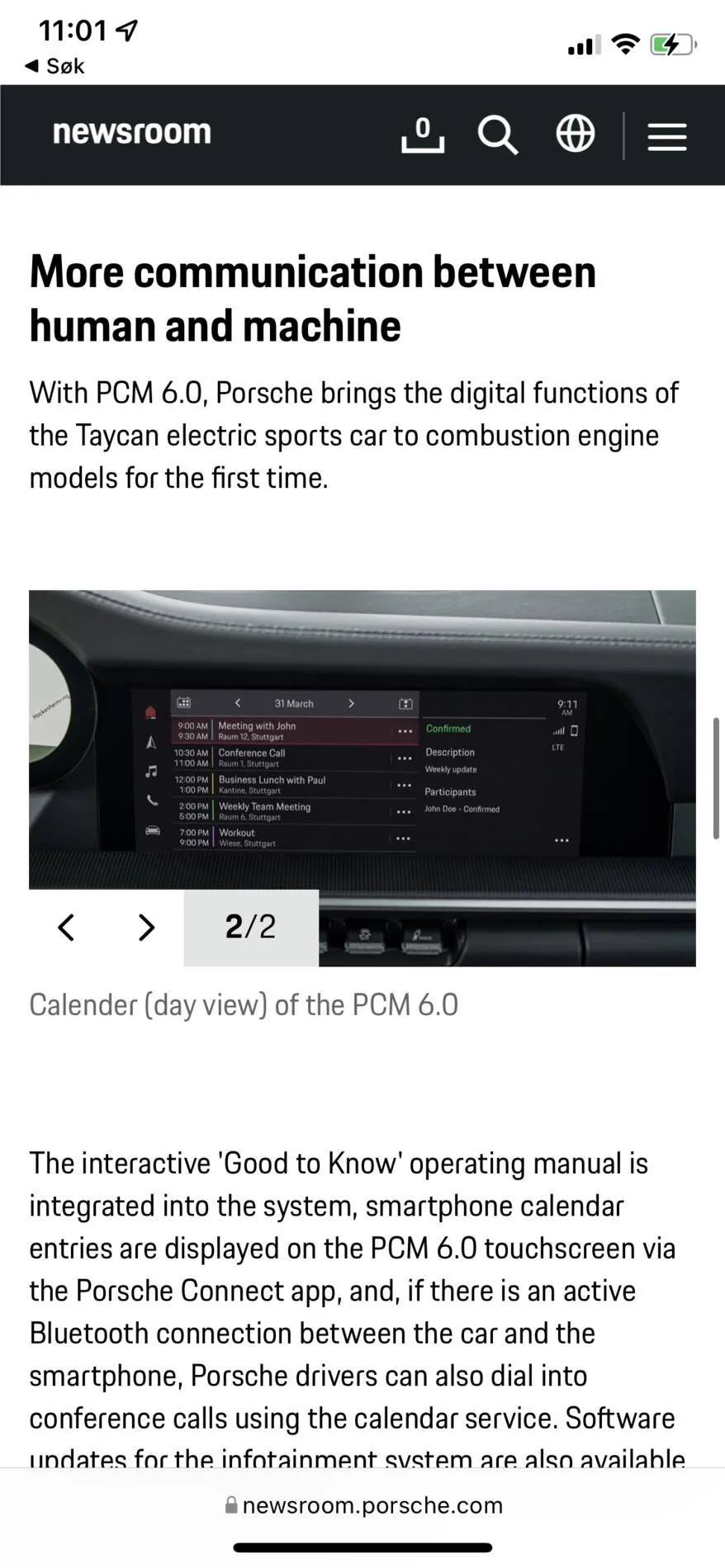 Porsche Taycan PCM 6 in the Taycan 60A9C0B9-EABE-44BA-A88C-6224C228C775