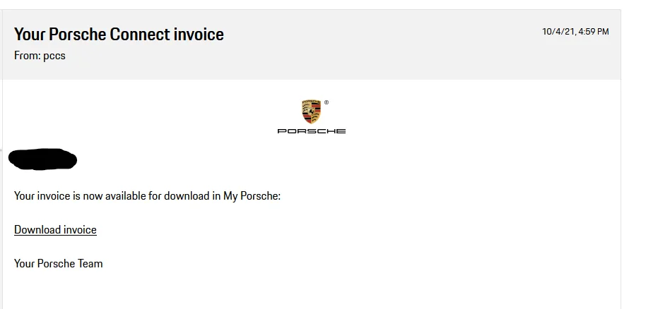 Porsche Taycan Received a credit card charge for Porsche Smart Mobility. What is that? 1633718995185