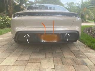 Porsche Taycan Rear bumper reflectors jam1