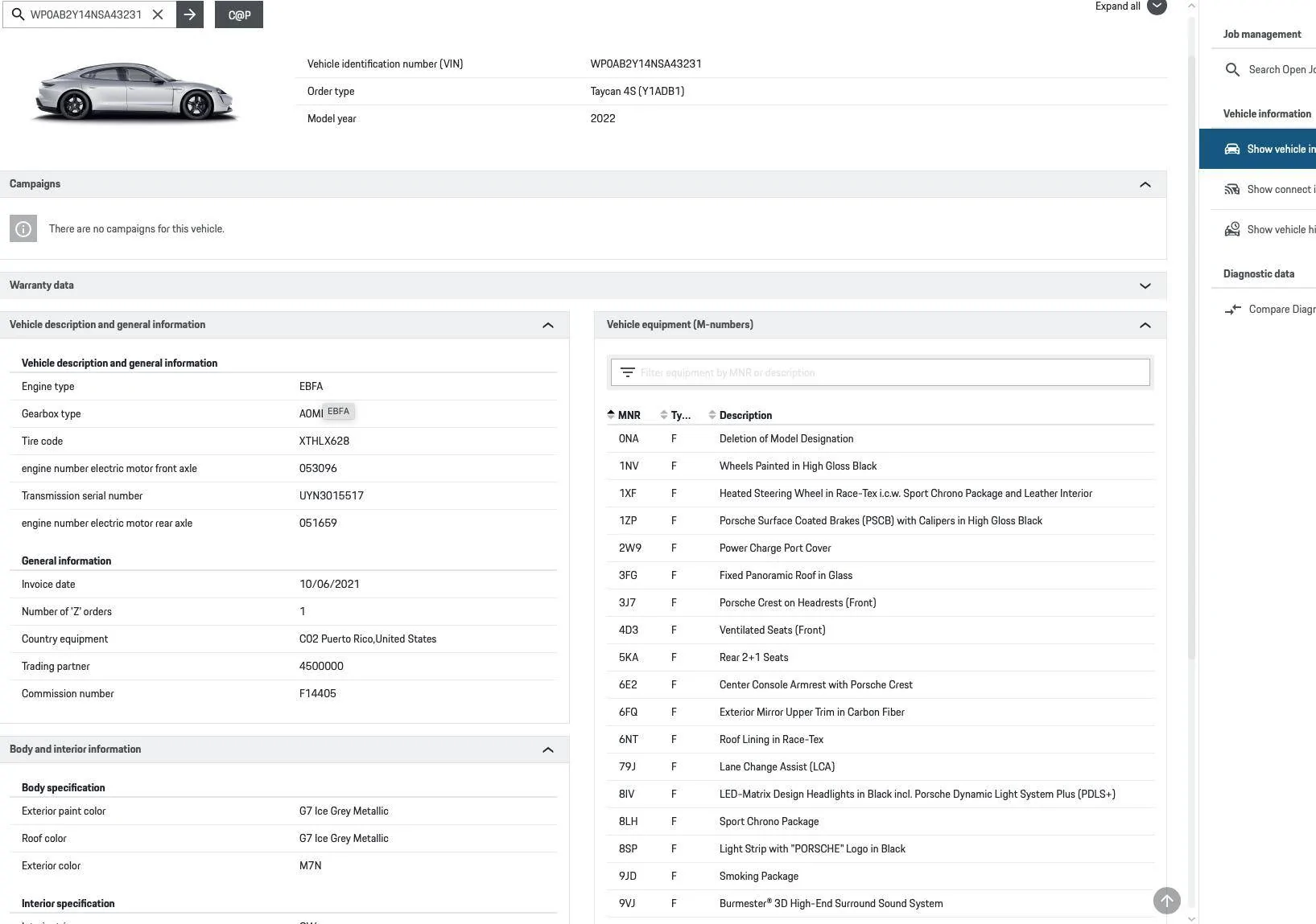 Porsche Taycan December 2021 Delivery Screen Shot 2021-10-14 at 8.17.19 PM