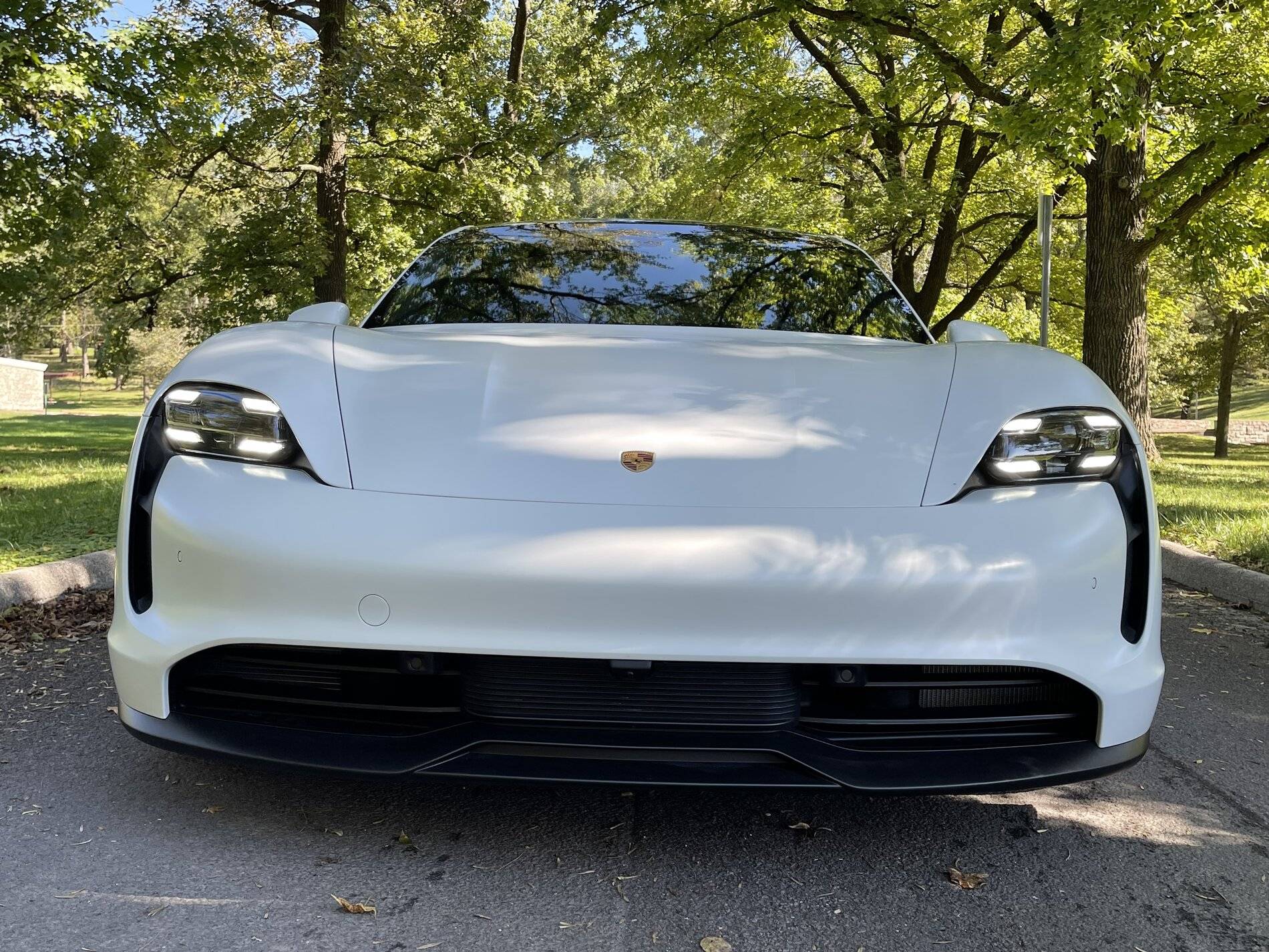 Porsche Taycan Any pics of standard white Taycan with Stealth wrap (not cwm) F81FA162-8577-408D-B009-8B95A48C0367