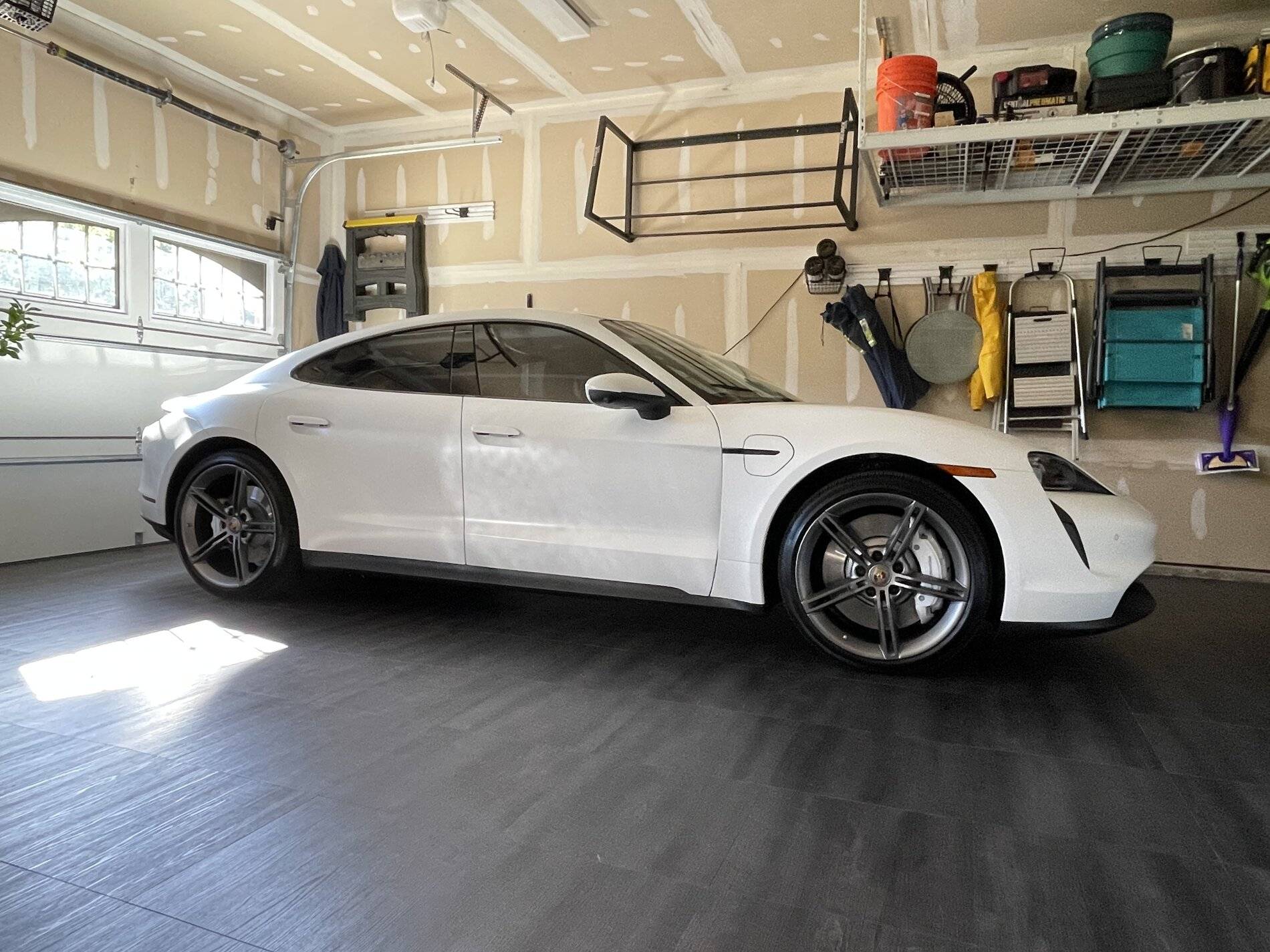 Porsche Taycan Any pics of standard white Taycan with Stealth wrap (not cwm) 58738F18-F2C7-4145-A7F8-3F52B35E7EA9