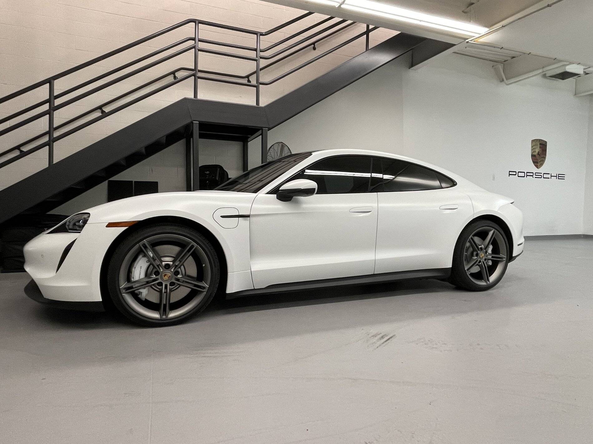 Porsche Taycan Any pics of standard white Taycan with Stealth wrap (not cwm) 213F91E3-8638-4F0F-A184-2C4F4D9AF733