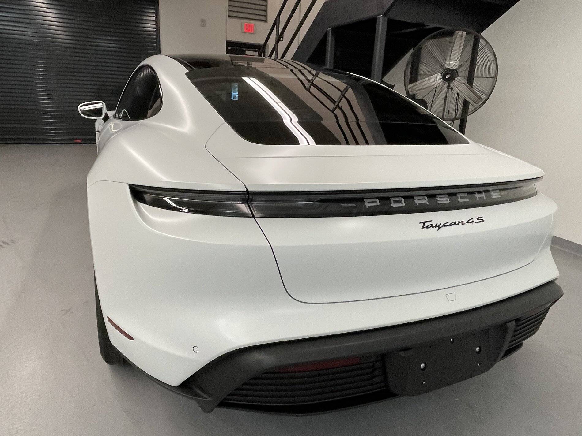 Porsche Taycan Any pics of standard white Taycan with Stealth wrap (not cwm) E8045623-BD18-4575-A73B-47DDB0A3B79A