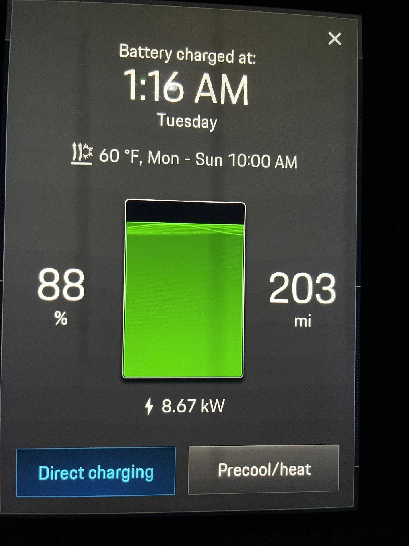 Porsche Taycan Home charging verrrry slowly IMG_6784