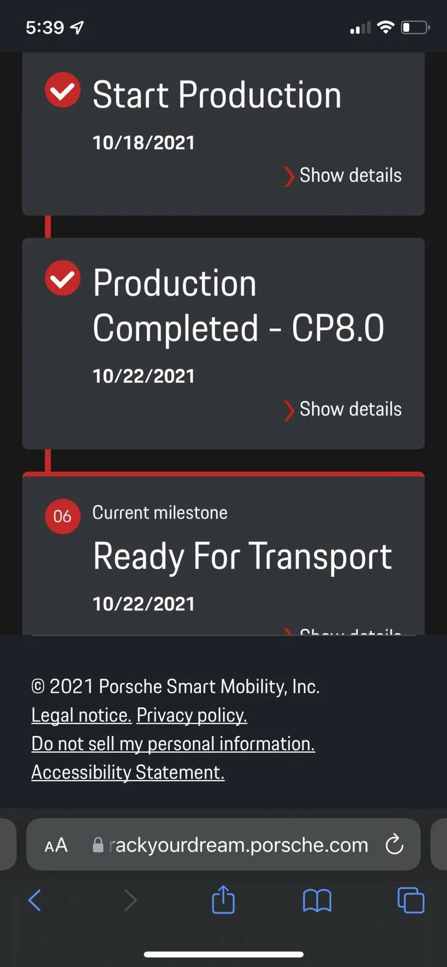 Porsche Taycan December 2021 Delivery 90A99D44-F2C0-4A45-81D0-18D842D46A76