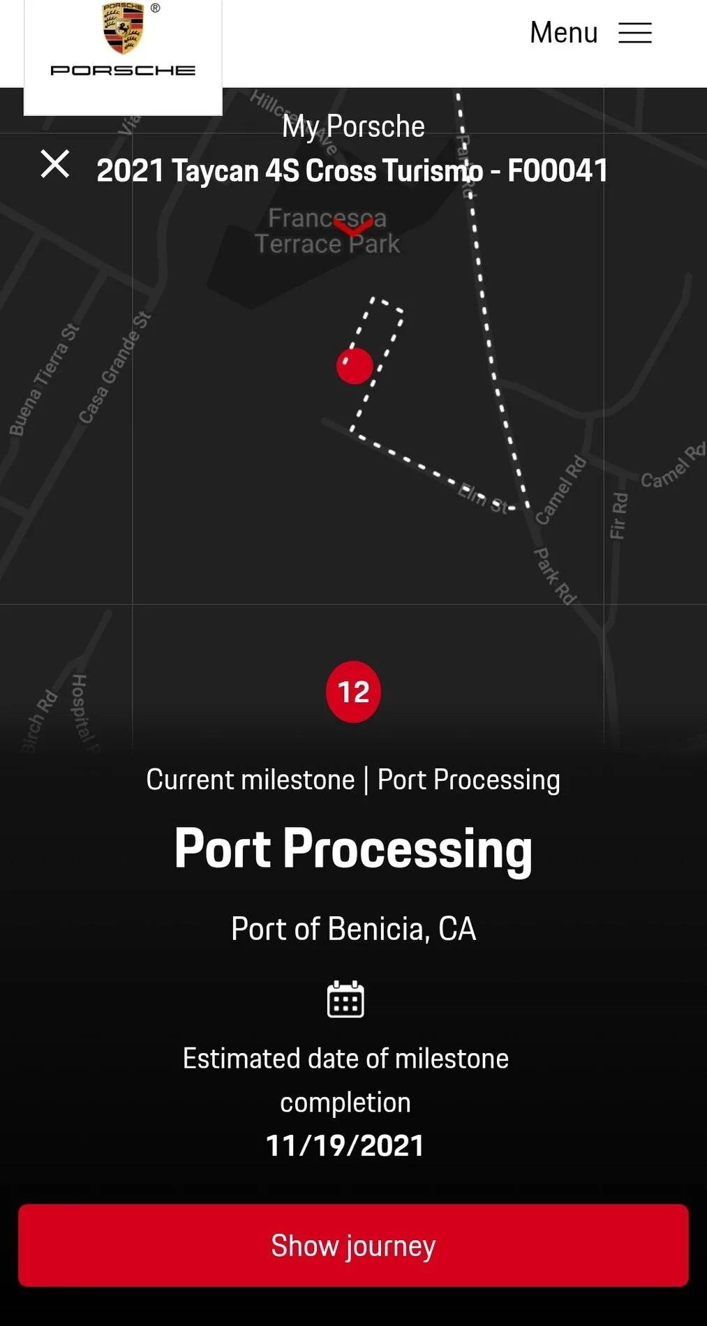 Porsche Taycan December 2021 Delivery Screenshot_20211026-094438