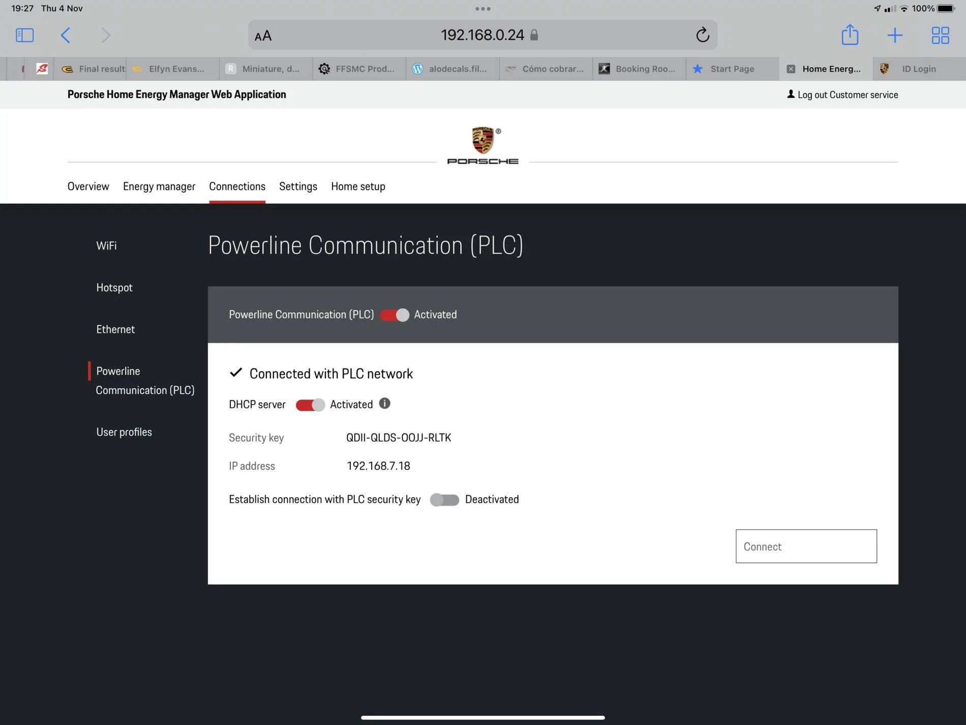 Porsche Taycan Home Enegry Manager and PLC connection to PMCC - Help? B75B07C4-4B37-49DD-A2CE-ECD54956F3FA