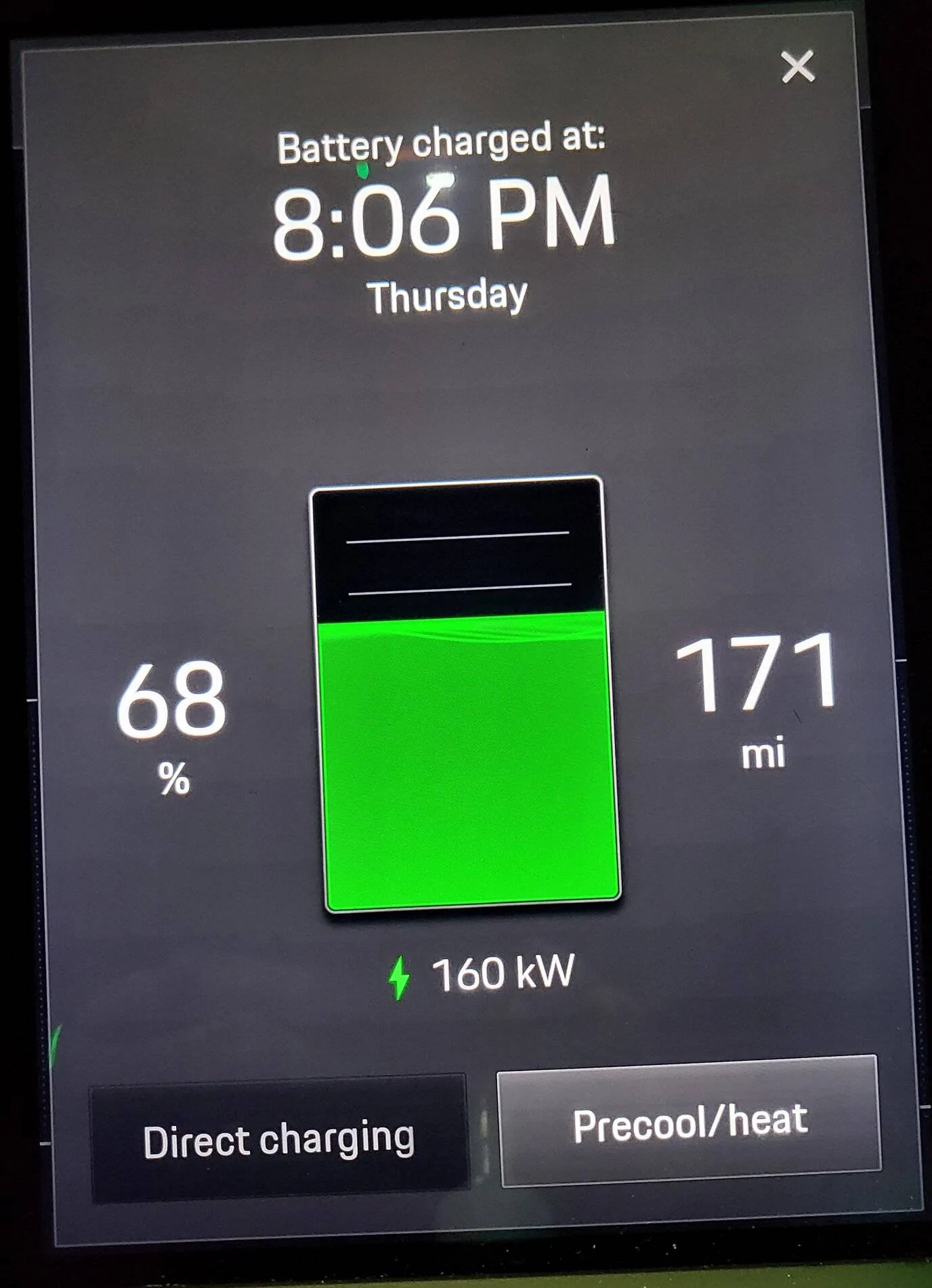 Porsche Taycan -20% loss in battery capacity due to outside temperature drop. 20211104_192246