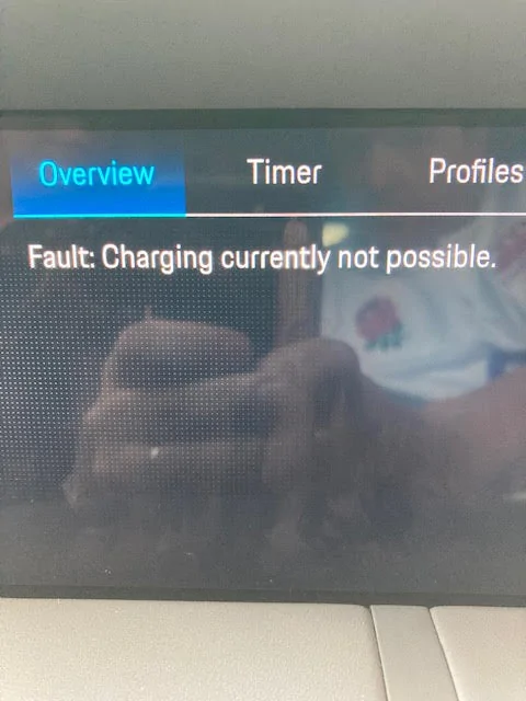 Porsche Taycan Charging issues today Charge1