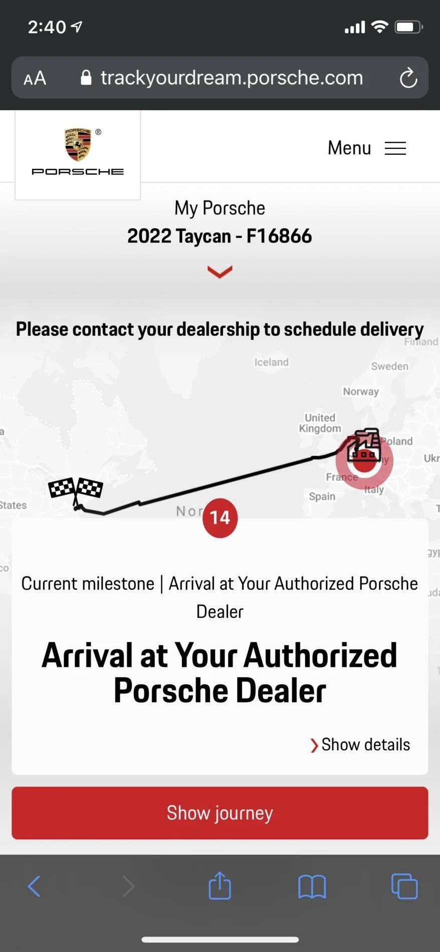Porsche Taycan Mediterranean Highway November Delivery IMG_0927