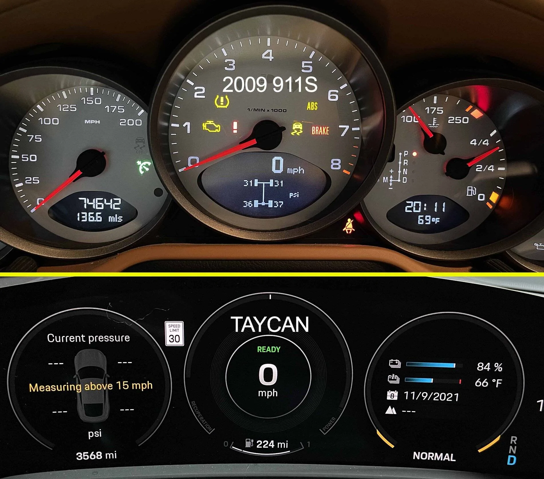 Porsche Taycan TAYCAN Instrument Cluster Tubes Information Density Taycan Instruments copy