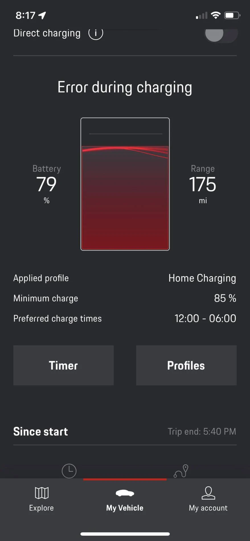 Porsche Taycan Error during charging IMG_3564