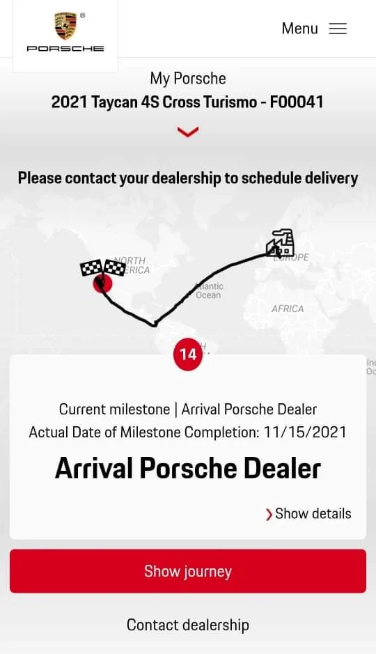 Porsche Taycan December 2021 Delivery received_488171005759558
