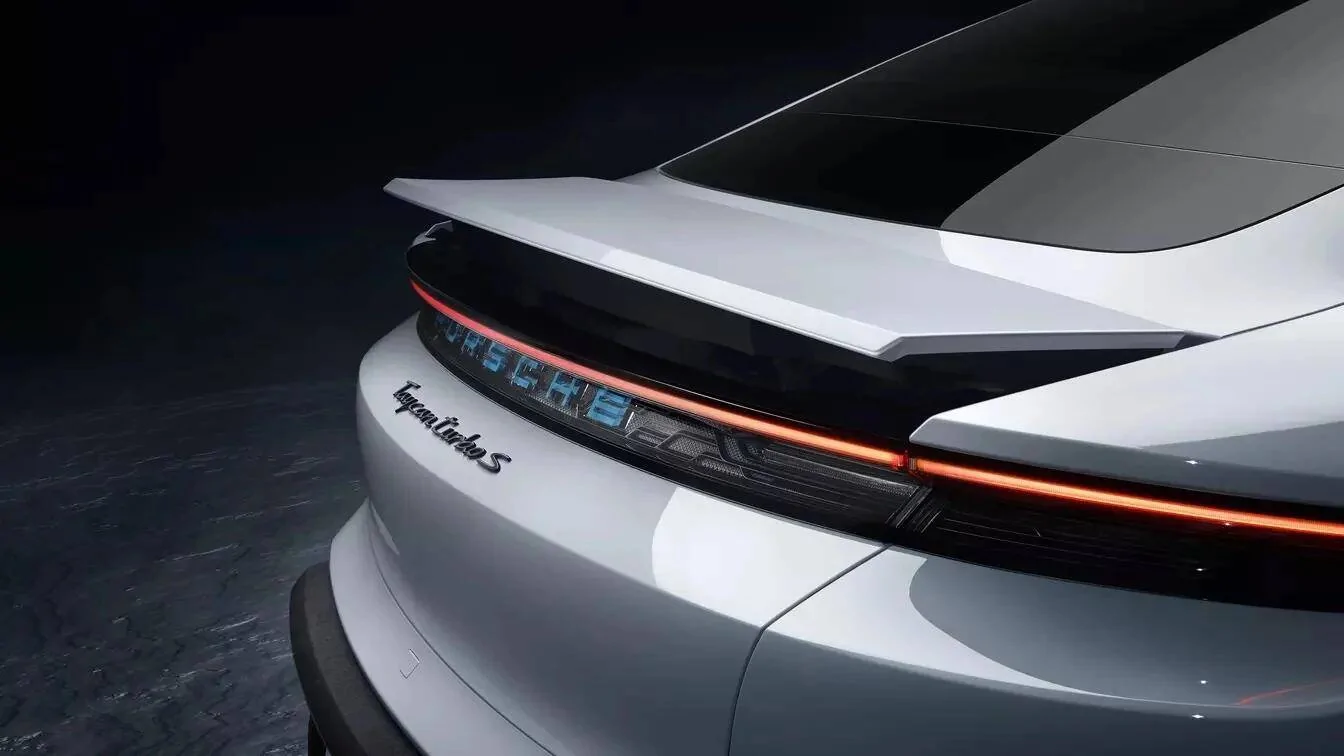 Porsche Taycan Q. Anyone know the dimensions for the rear spoiler? 1637238125364