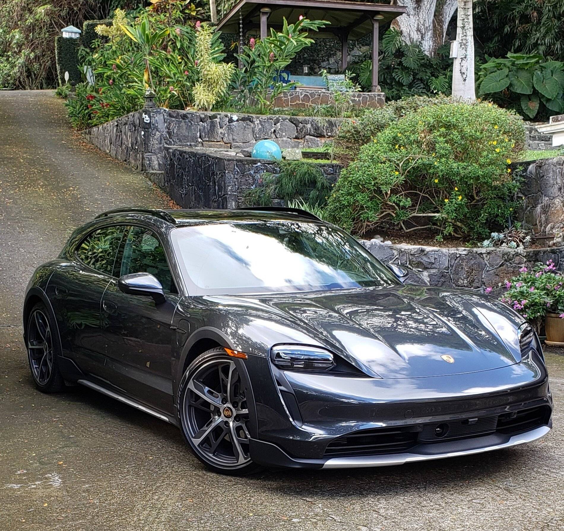 Porsche Taycan Hawaiian Volcano Grey CT Front View