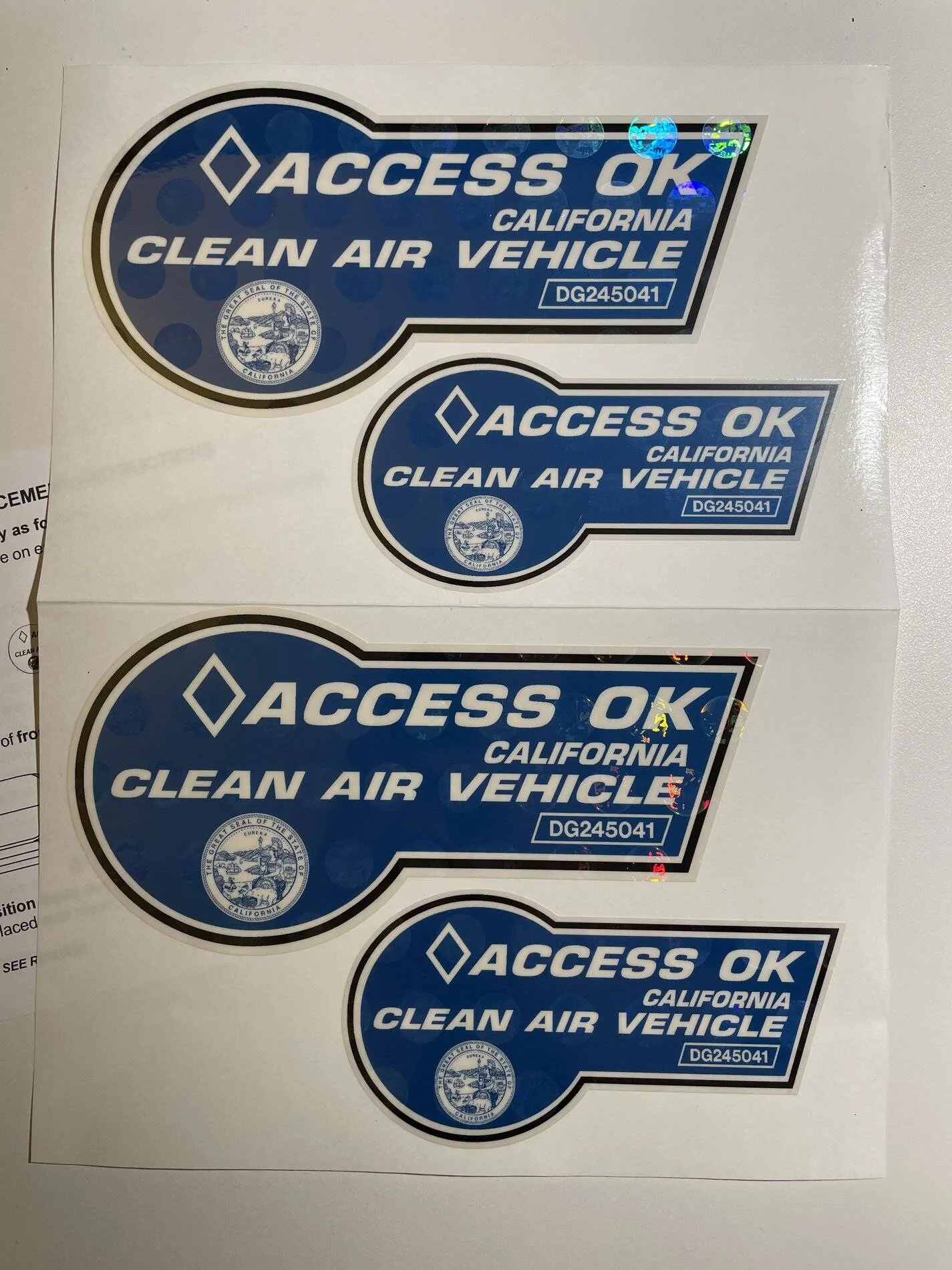 Porsche Taycan 2021 Taycan Base Model, (CA) HOV Carpool Sticker 6306B7A9-3A7B-4E85-9DDF-88C2F8CADF08