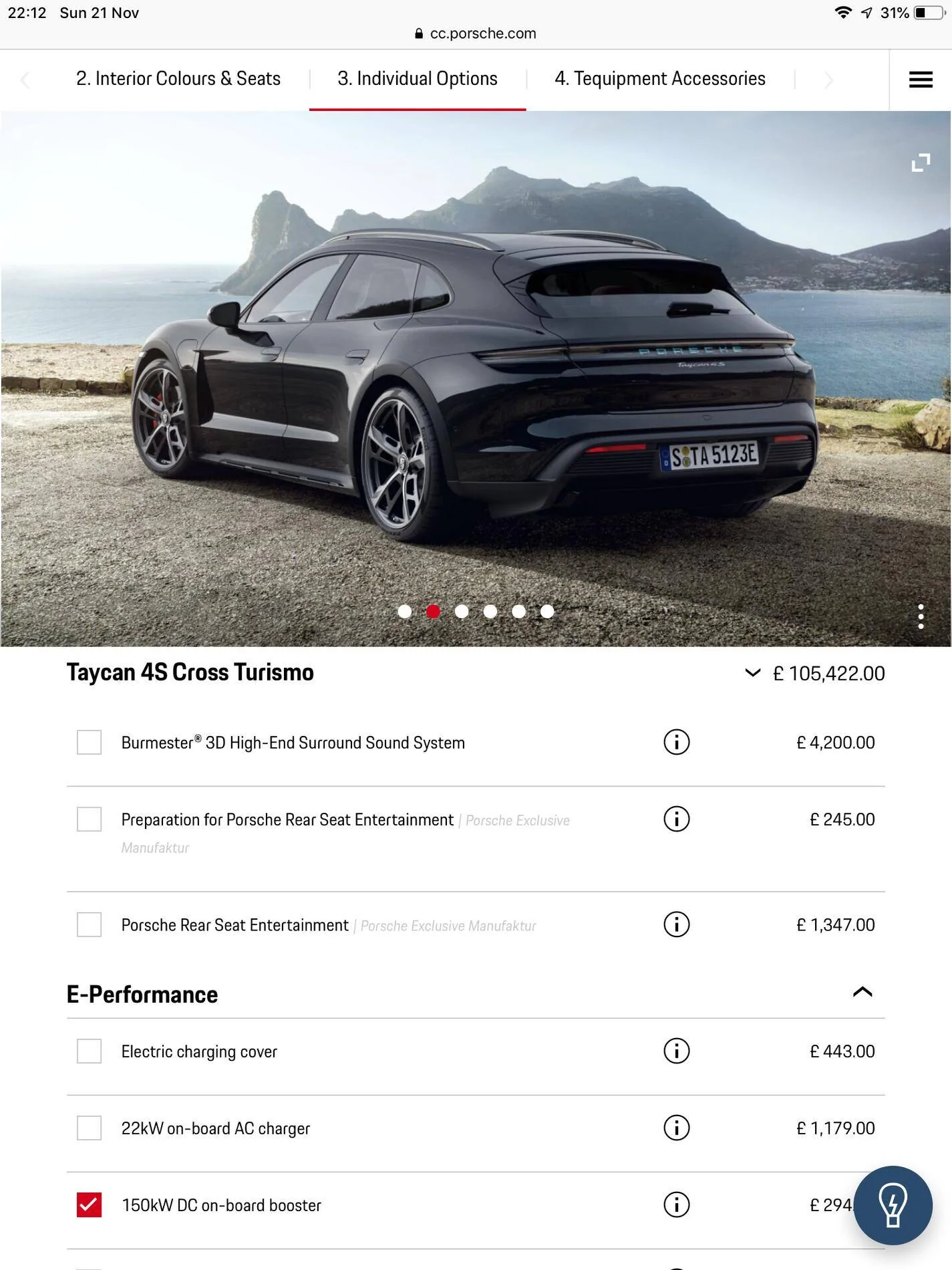 Porsche Taycan Glacier blue Porsche logo lights up? 82C0BFDE-E019-4CAE-82E0-EBBEE4A36180