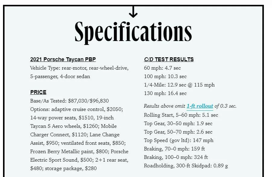 Porsche Taycan Taycan RWD Acceleration without Launch Control Screenshot 2021-11-23 205329