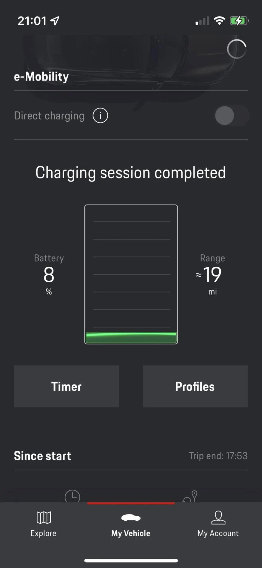 Porsche Taycan Charging Planner blocks charging 08353030-A8DC-4E03-A04F-F229EC28505C