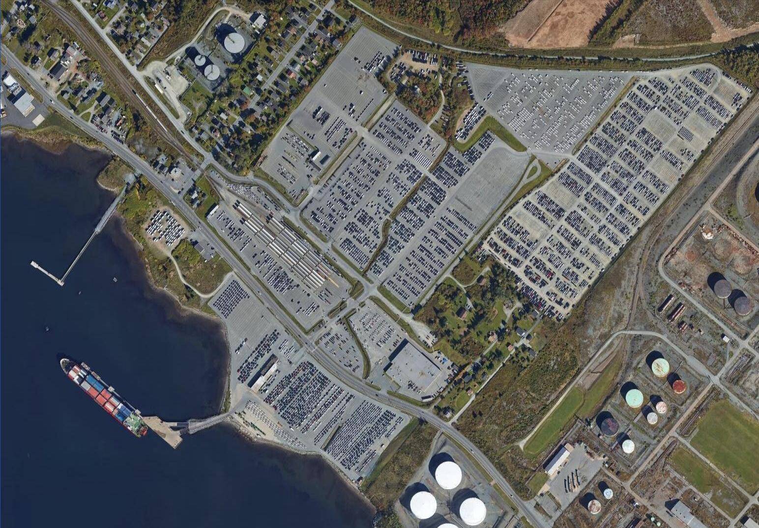 Porsche Taycan December 2021 Delivery Halifax RoRo processing areas