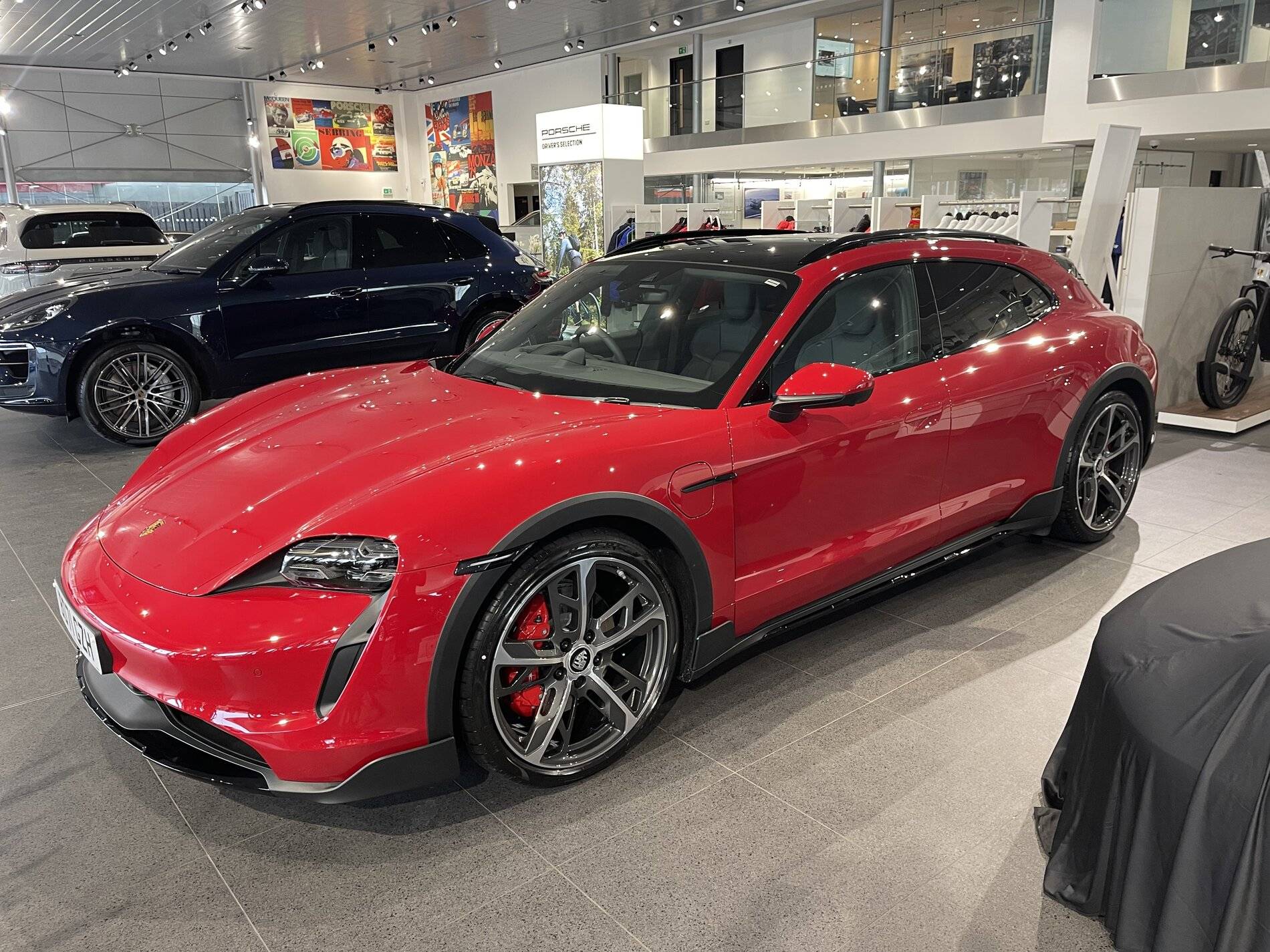 Porsche Taycan New car Carmine Red 5839A02F-85B2-4559-AFD9-9D3F2C063873