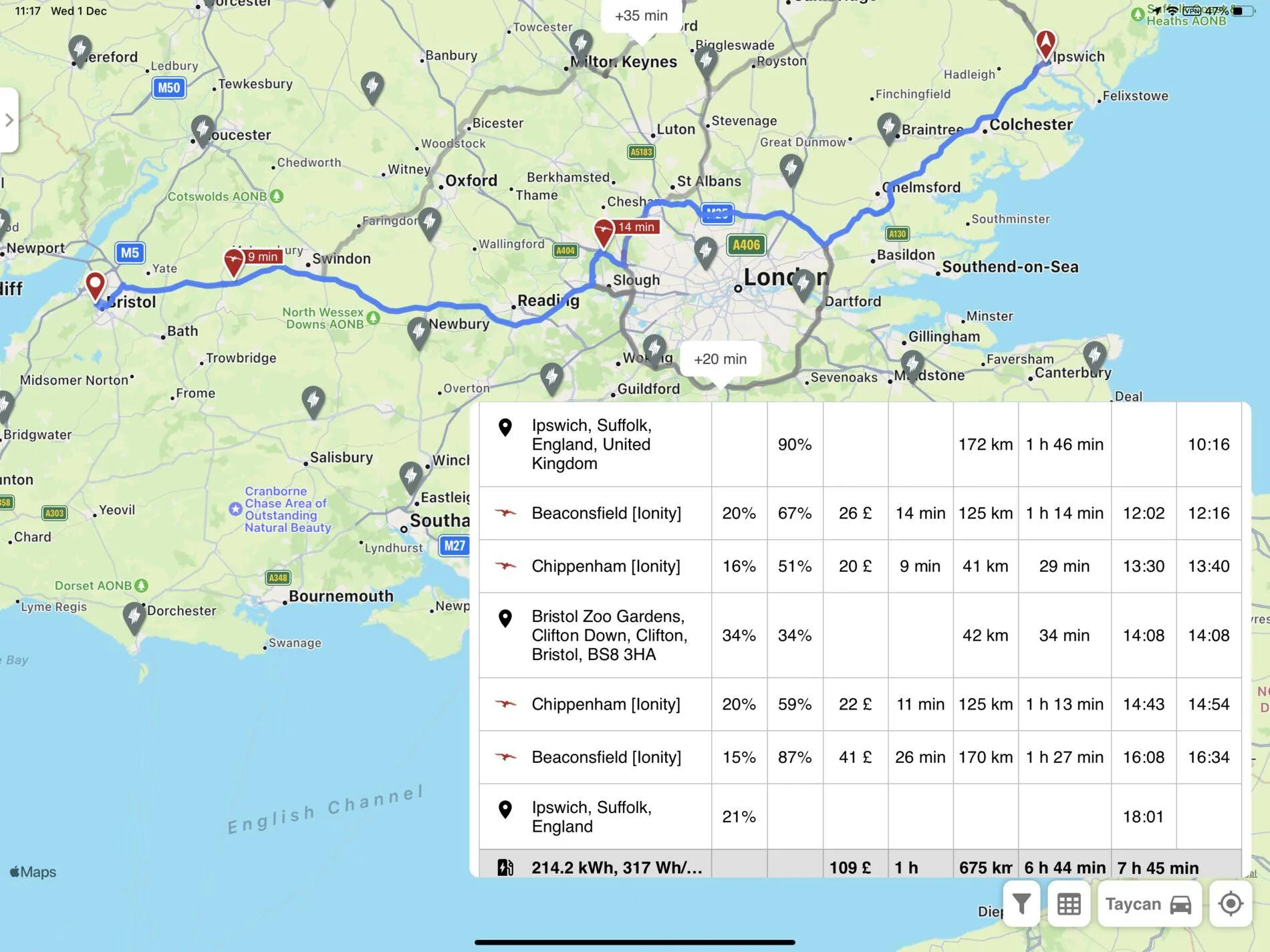 Porsche Taycan Ipswich to Brighton run- where to charge? 3DA50781-E5E0-4199-99BB-2C5071DDB8D1