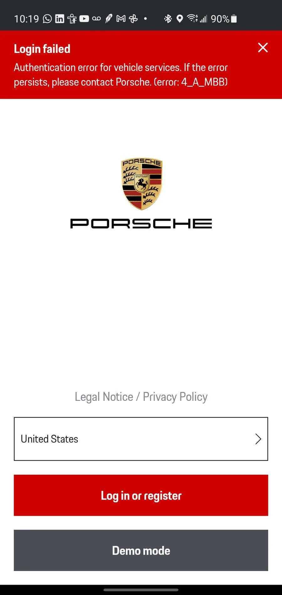 Porsche Taycan Cannot charge at Electrify America right now?! WTF Screenshot_20211201-101915_Connect