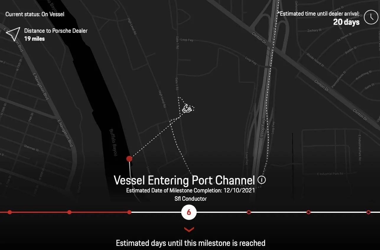 Porsche Taycan December 2021 Delivery Screen Shot 2021-12-04 at 8.54.15 AM