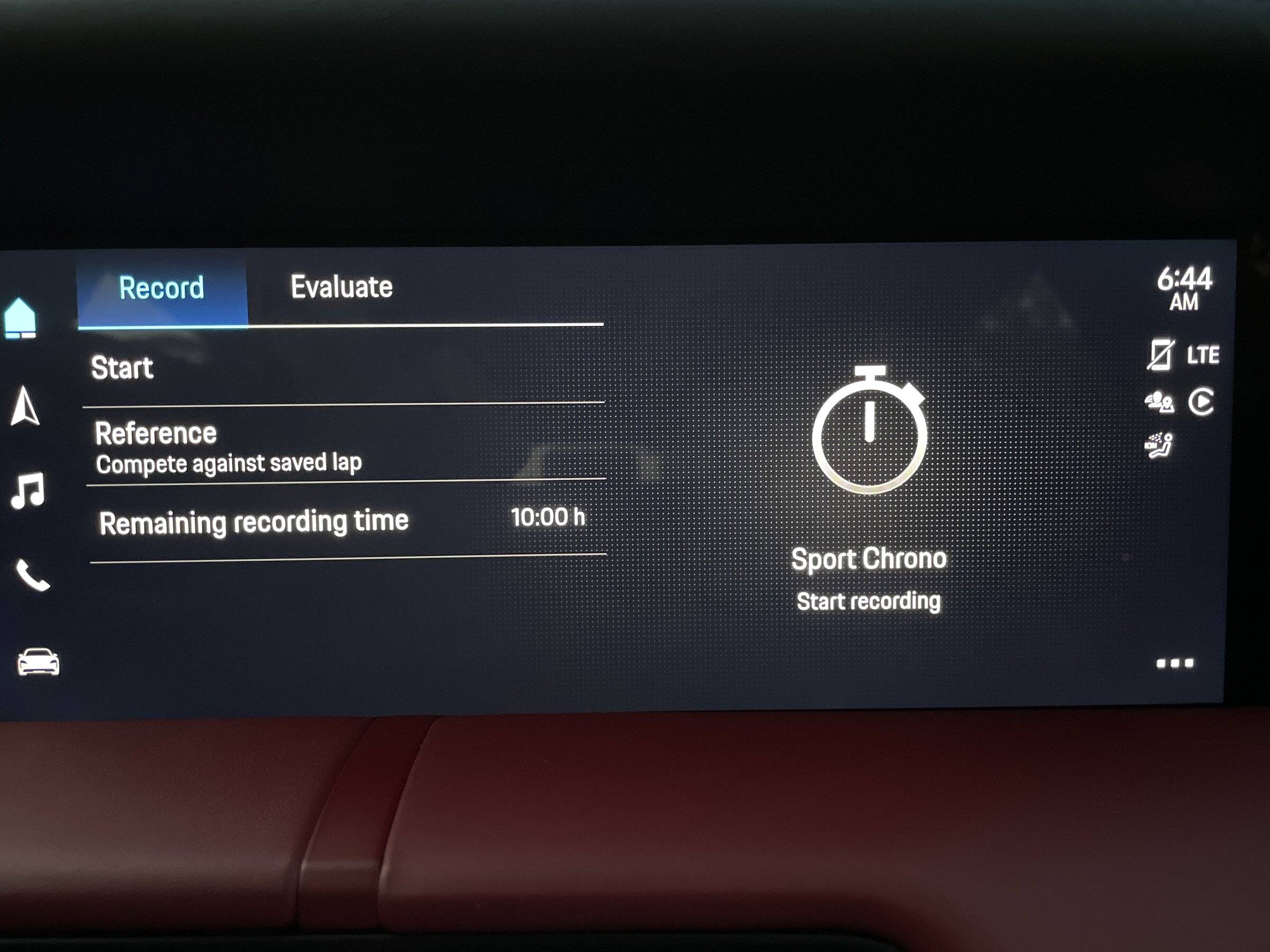 Porsche Taycan Sport Chrono app in the PCM image