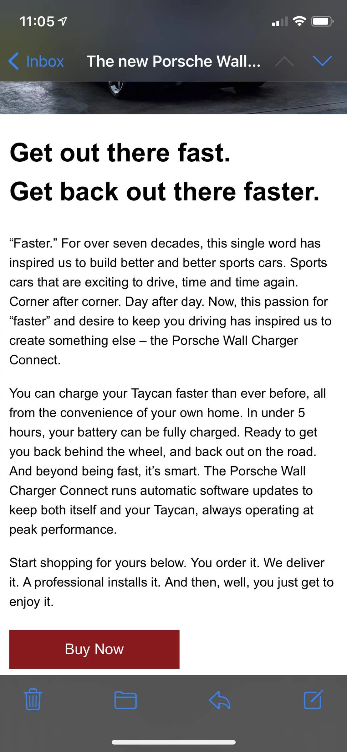 Porsche Taycan New Home Fast Charger - Porsches email 8A273BED-0346-4BFA-8423-B411B22DF137