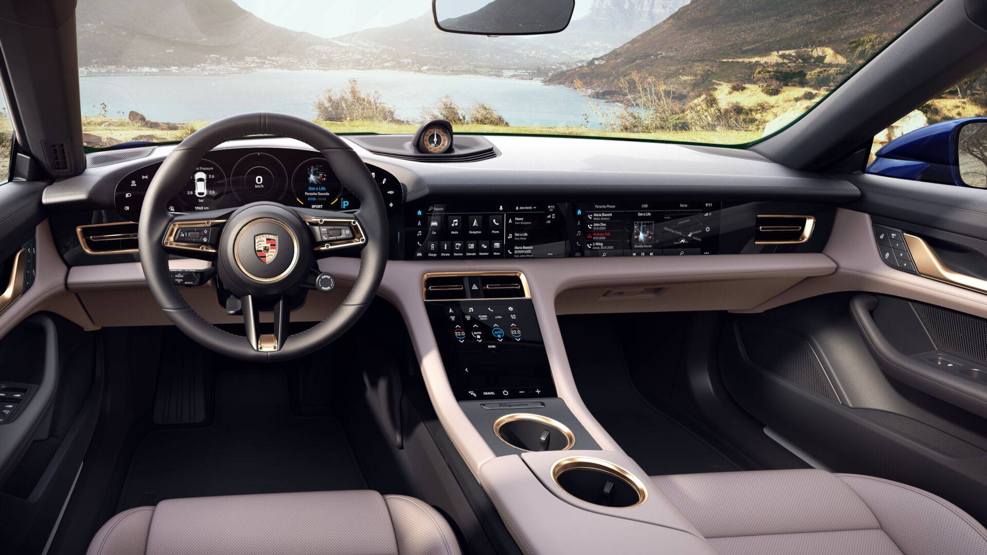 Porsche Taycan Interior-Exterior Combo question atacama beinge-basalt black