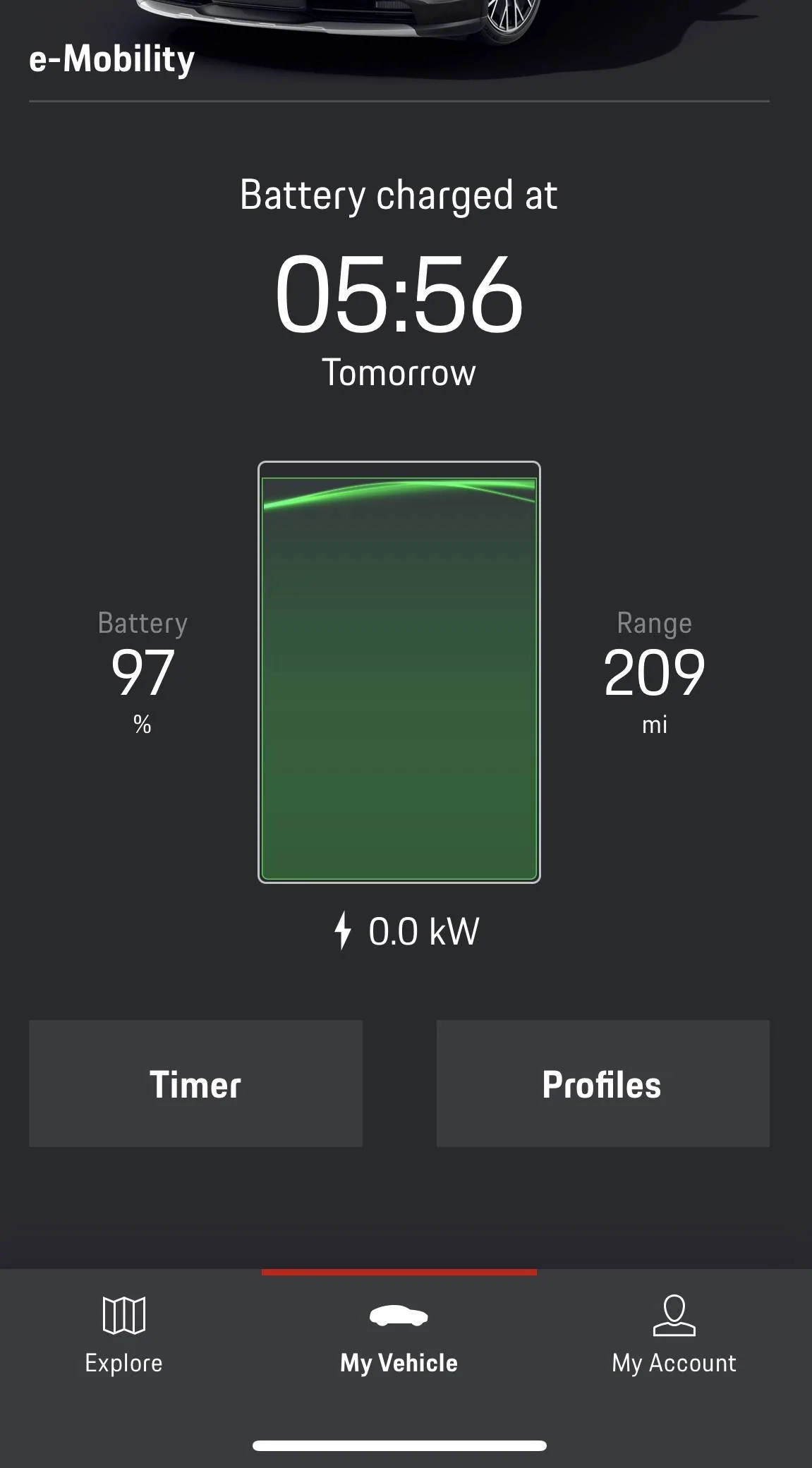Porsche Taycan Stuck at 97% Screenshot 2021-12-12 at 18.31.28