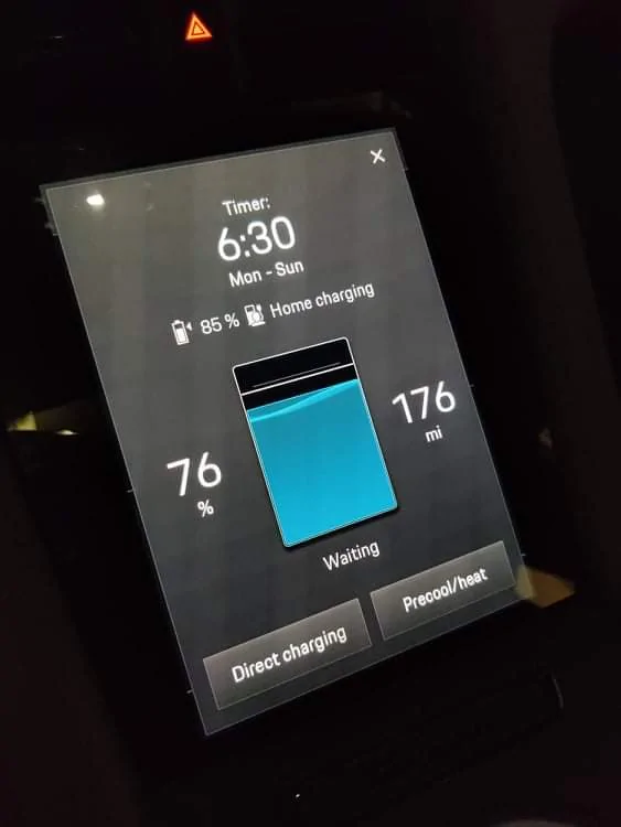 Porsche Taycan Fun with timed charging programs... received_1080005889457941