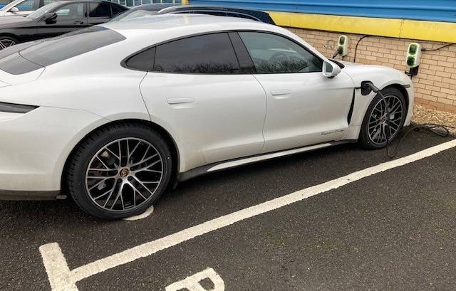 Porsche Taycan Winter tyres on today TT2