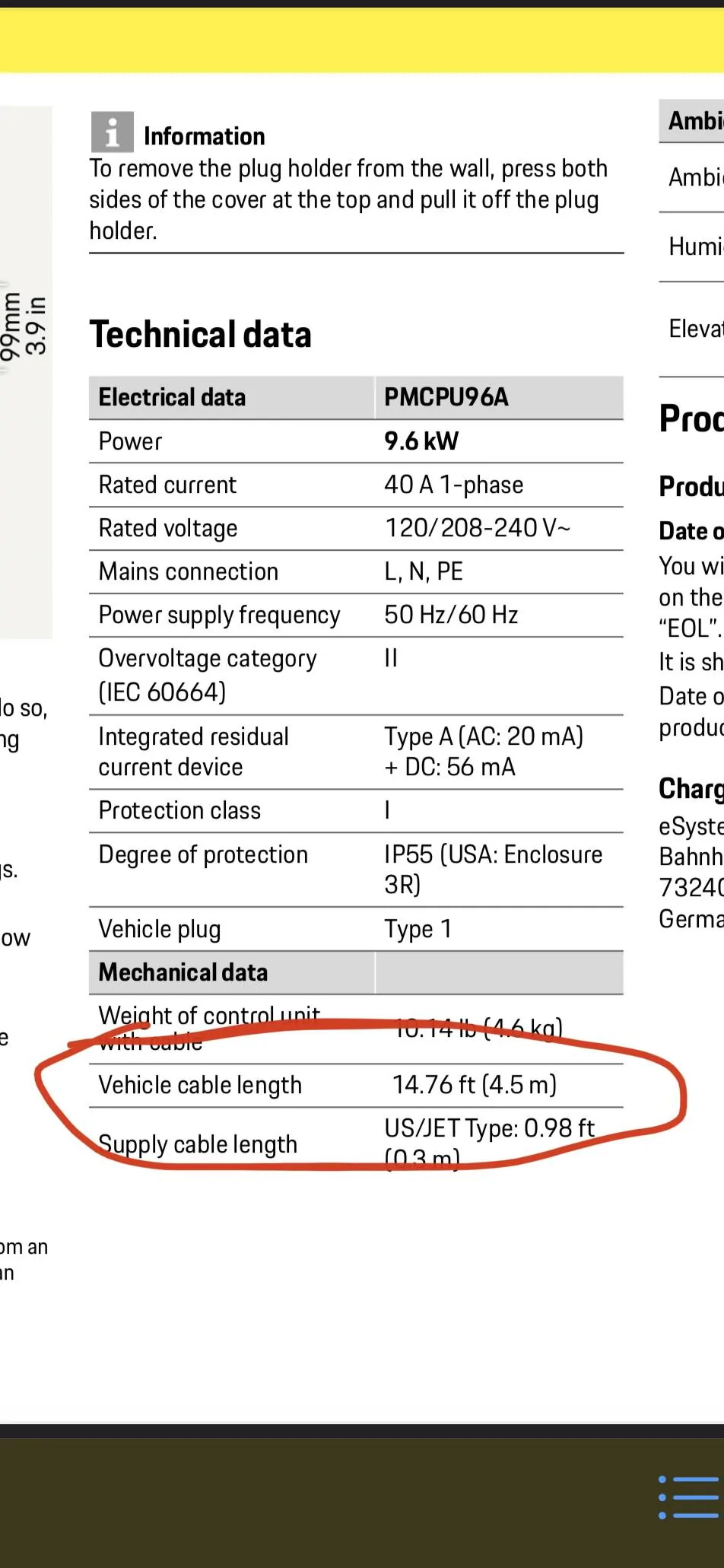 Porsche Taycan Cable length on Porsche mobile charger plus 412FBC5D-52B9-4041-B6CD-04BC4EFF6D25