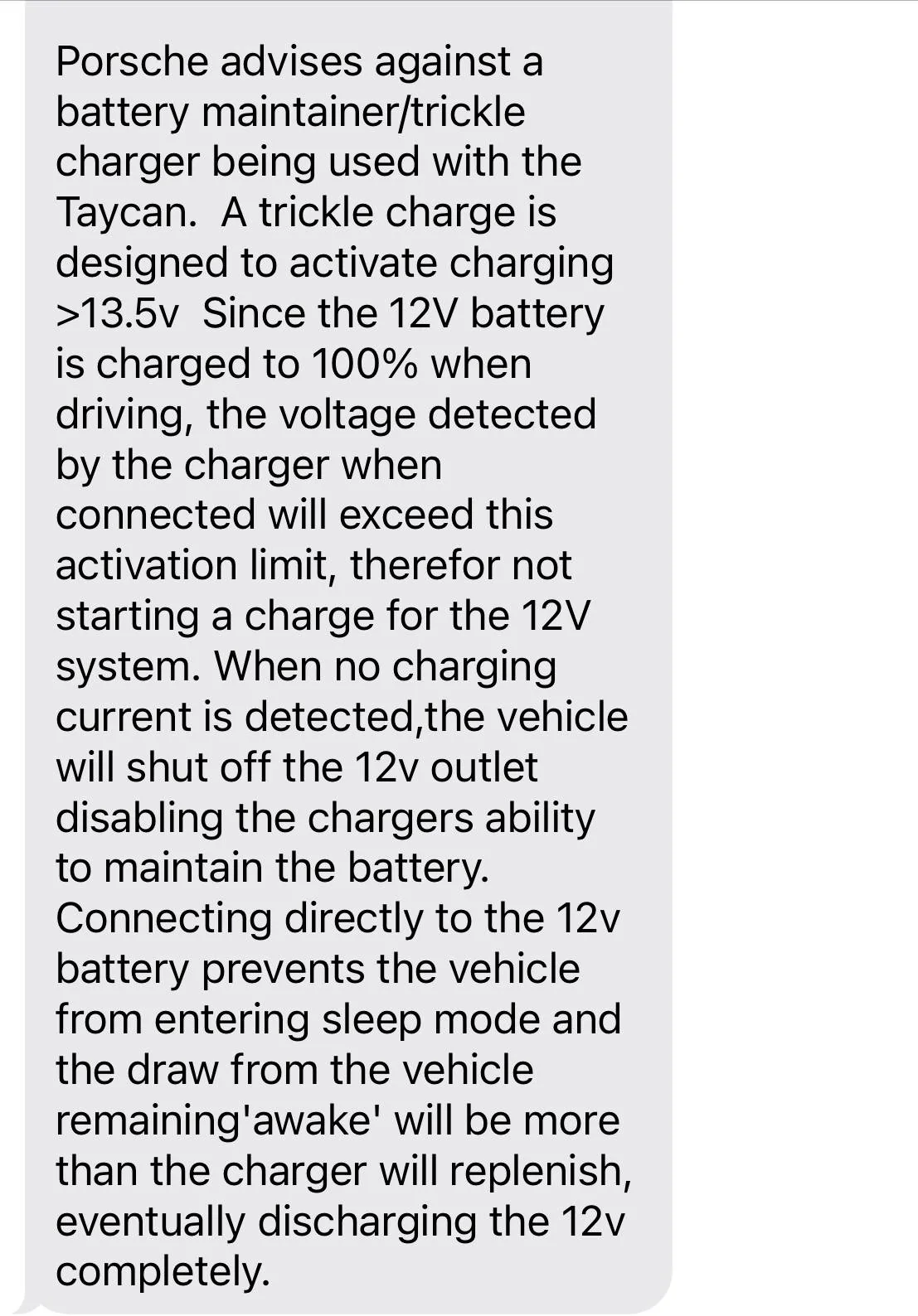 Porsche Taycan Gone for a week - unplug the Taycan? C848A201-FB8E-4E60-B08E-CA7612EF22BC
