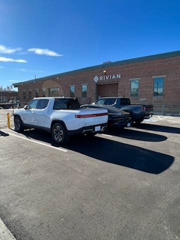 Porsche Taycan Way off topic:   when my Taycan met Rivian IMG_1758.HEIC